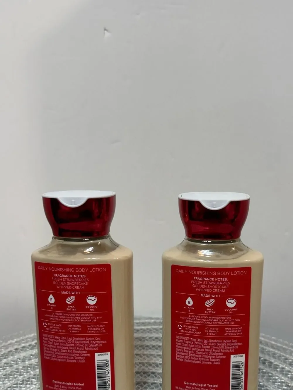 BBW Strawberry Pound Cake Body Lotion Set of 2 NWT